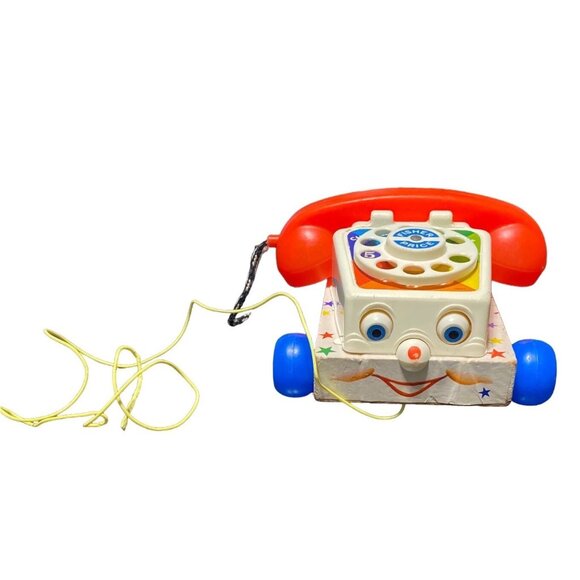 Fisher-Price Chatter Telephone Toy With Blue Wheels & Red Receiver - Picture 16 of 16